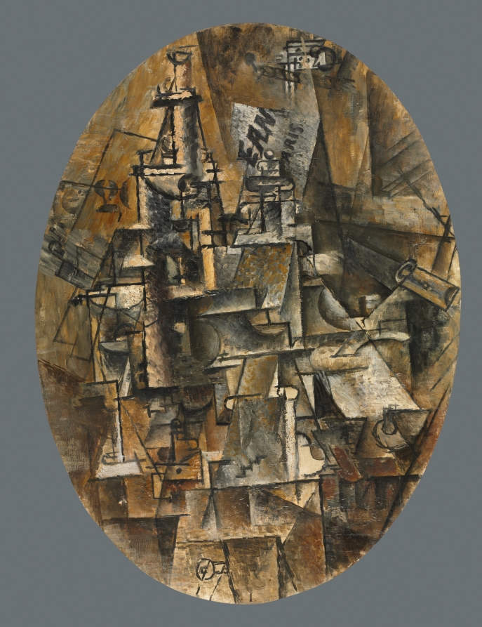 Picasso 1911-1912 Bottle, Glass, Fork